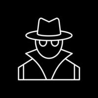 Spy Line Inverted Icon vector