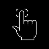 Finger Print Line Inverted Icon vector