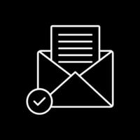 Open Email Line Inverted Icon vector