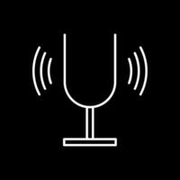 Tuning Fork Line Inverted Icon vector