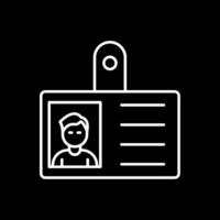 Id Line Inverted Icon vector