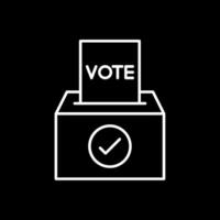 votar línea invertido icono vector