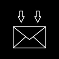 Mail Line Inverted Icon vector