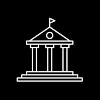 Government Building Line Inverted Icon vector