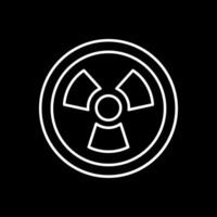Nuclear Line Inverted Icon vector