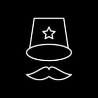 Top Hat Line Inverted Icon vector