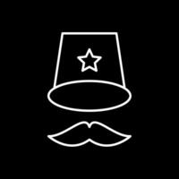 Top Hat Line Inverted Icon vector