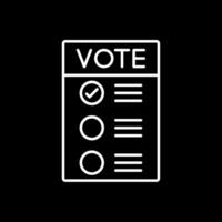 Number of vote Line Inverted Icon vector