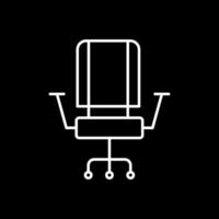 icono de línea de silla invertida vector