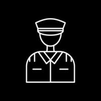 Pilot Line Inverted Icon vector