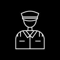 Pilot Line Inverted Icon vector