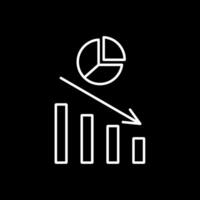 Pie Chart Line Inverted Icon vector