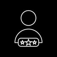 Customer Review Line Inverted Icon vector