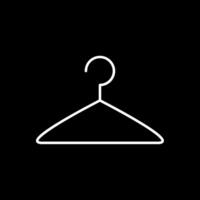 Cloth Hanger Line Inverted Icon vector