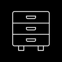 Drawer Line Inverted Icon vector