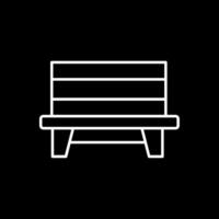 Bench Line Inverted Icon vector