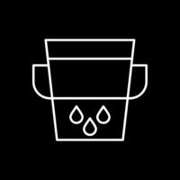 Water Bucket Line Inverted Icon vector