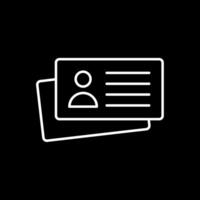 Business Card Line Inverted Icon vector