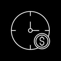 Time Is Money Line Inverted Icon vector