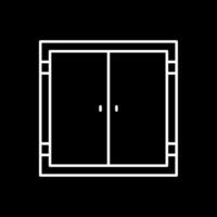 Door Line Inverted Icon vector