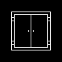 Door Line Inverted Icon vector