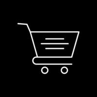 Cart Line Inverted Icon vector