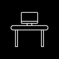 Work Space Line Inverted Icon vector