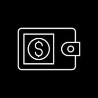 Wallet Line Inverted Icon vector