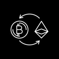 Ethereum Line Inverted Icon vector