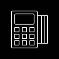 Pos Terminal Line Inverted Icon vector