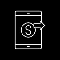Send Money Line Inverted Icon vector