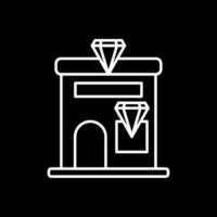 Jewelery Shop Line Inverted Icon vector