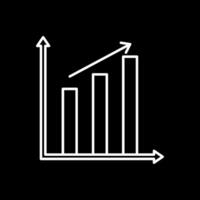 Bar Chart Line Inverted Icon vector