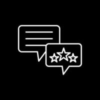 Feedback Line Inverted Icon vector