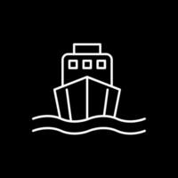 Shipping Line Inverted Icon vector