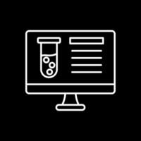Computer Science Line Inverted Icon vector