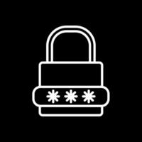 Lock Line Inverted Icon vector