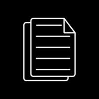 File Line Inverted Icon vector