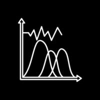 Wave Chart Line Inverted Icon vector