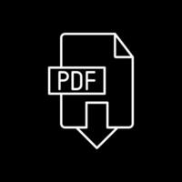 Download PDF Line Inverted Icon vector