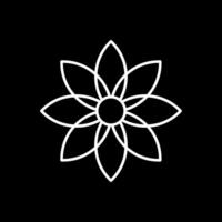 Dandelion Line Inverted Icon vector