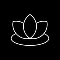 Lotus Line Inverted Icon vector