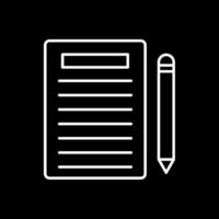 Notes Line Inverted Icon vector