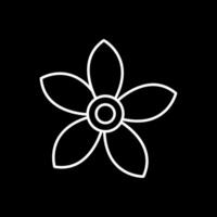 Alpine Forget Me Not Line Inverted Icon vector