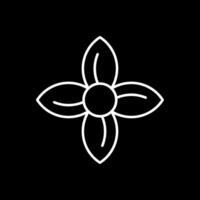 Clematis Line Inverted Icon vector