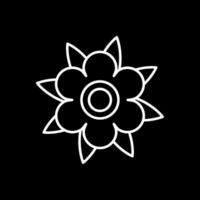 Dahlia Line Inverted Icon vector