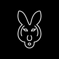 Kangaroo Line Inverted Icon vector