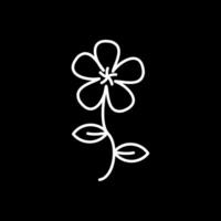 Dogbane Line Inverted Icon vector