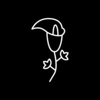 Arum Line Inverted Icon vector