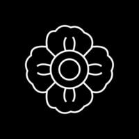 Mallow Line Inverted Icon vector